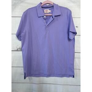 Brooks Brothers Men Purple Polo Size LG Short Sleeve
